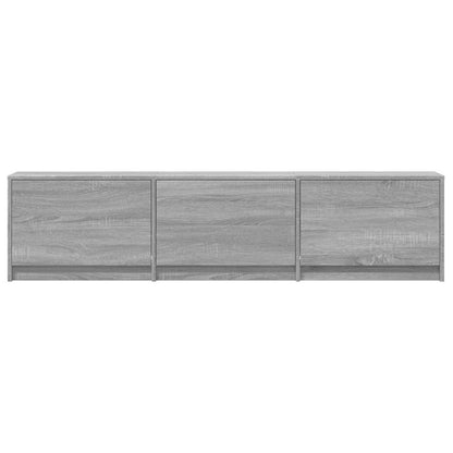 vidaXL TV-Schränk mit LED Graues Sonoma 165 x 34 x 40 cm Holzwerkstoff