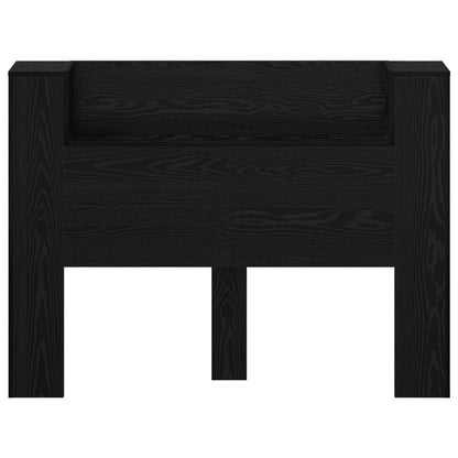 vidaXL Kopfteil-Schrank mit LED Schwarze Eiche 140 x 16,5 x 103,5 cm