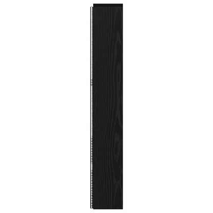 vidaXL Kopfteil-Schrank mit LED Schwarze Eiche 140 x 16,5 x 103,5 cm