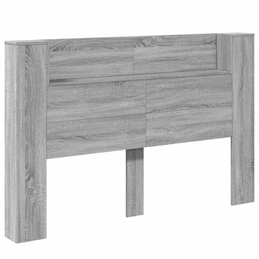 vidaXL Kopfteil-Schrank mit LED Graues Sonoma 160 x 16,5 x 103,5 cm
