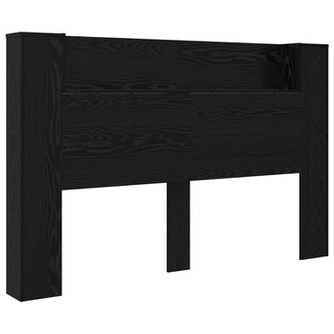 vidaXL Kopfteil-Schrank mit LED Schwarze Eiche 160 x 16,5 x 103,5 cm