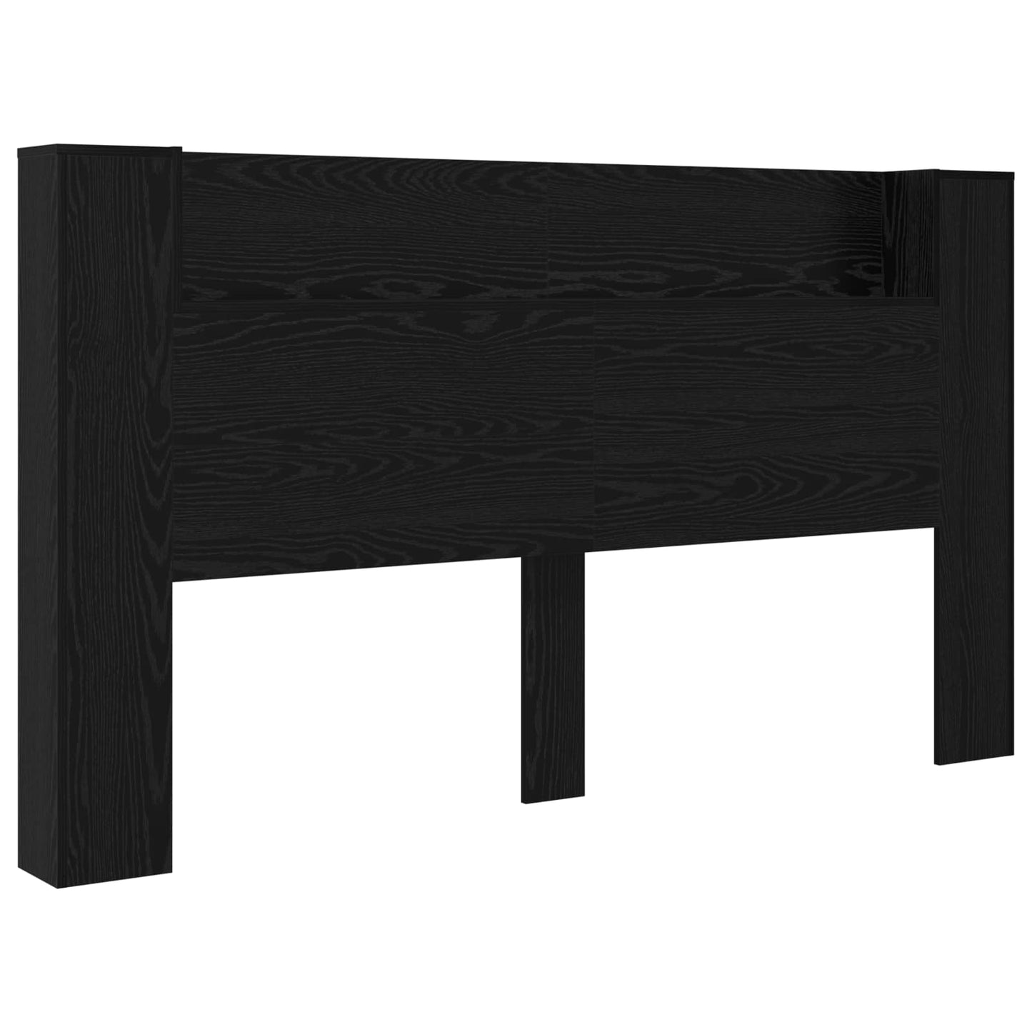 vidaXL Kopfteil-Schrank mit LED Schwarze Eiche 180 x 16,5 x 103,5 cm