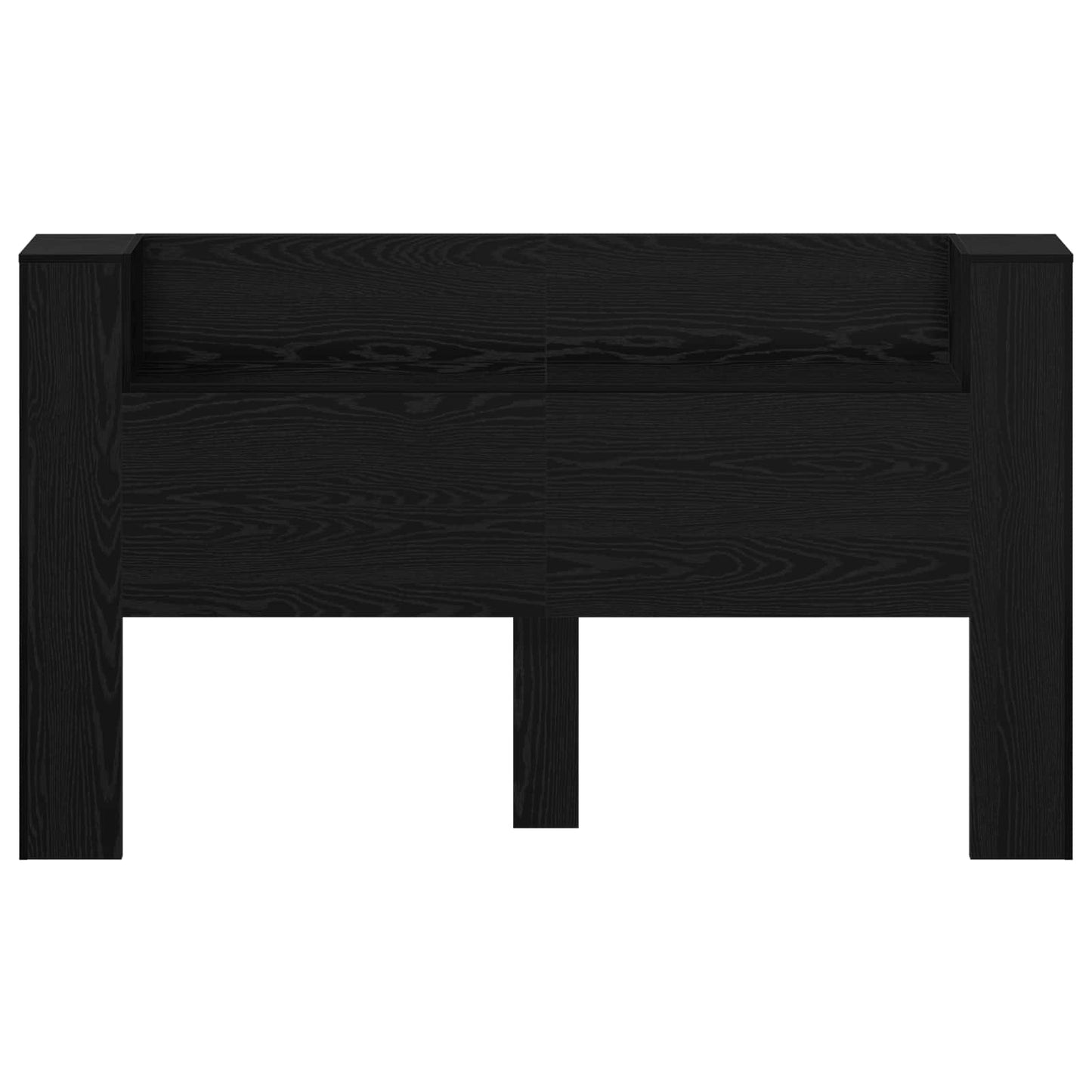 vidaXL Kopfteil-Schrank mit LED Schwarze Eiche 180 x 16,5 x 103,5 cm