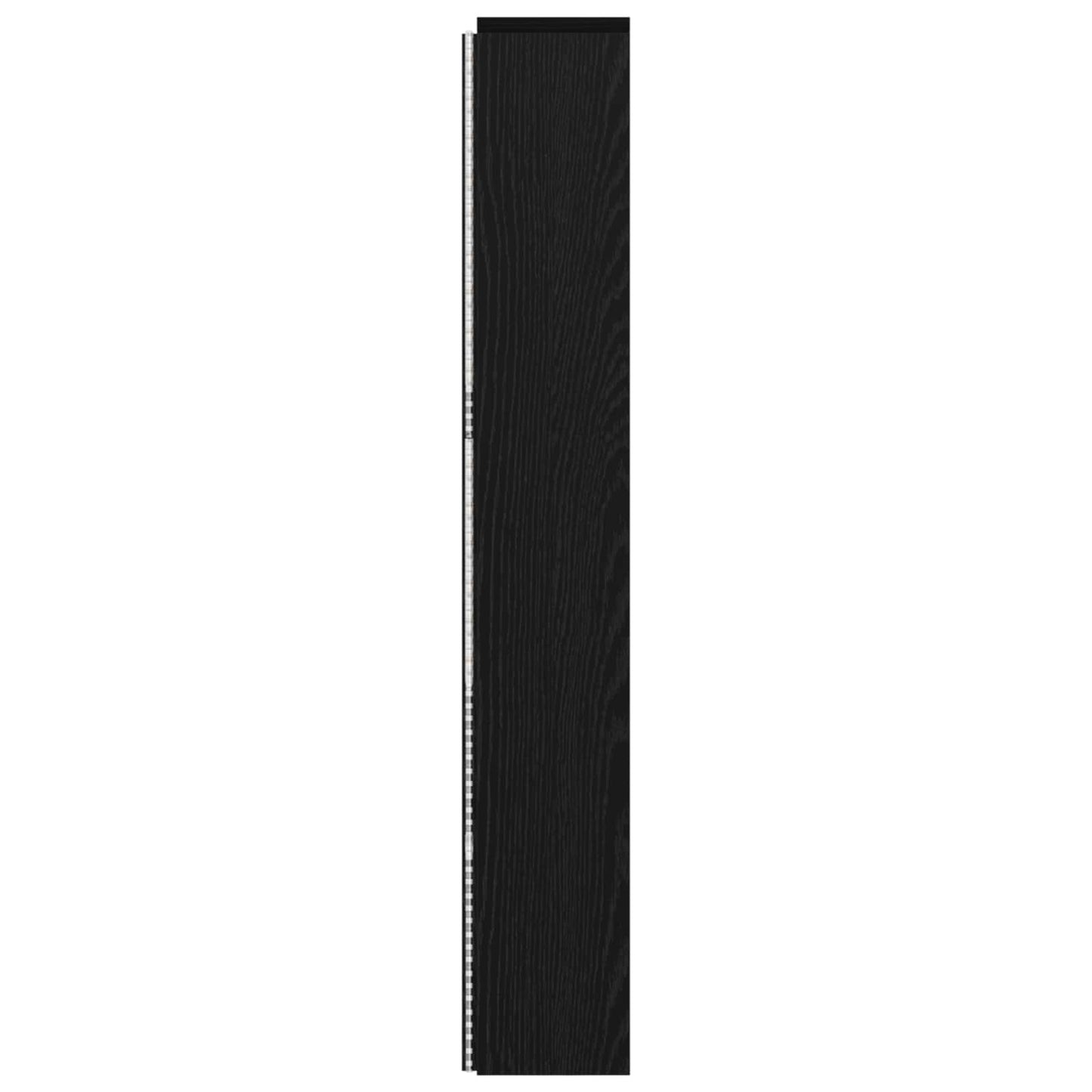 vidaXL Kopfteil-Schrank mit LED Schwarze Eiche 180 x 16,5 x 103,5 cm