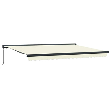 vidaXL Einziehbare Markise Creme und Grau 400 x 300 cm