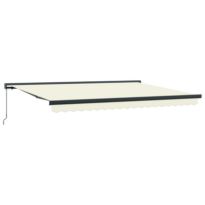 vidaXL Einziehbare Markise Creme und Grau 400 x 300 cm