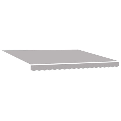 vidaXL Einziehbare Markise Hellgrau 4 x 3 m Leinen und Aluminium
