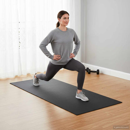 Sport-Schutzmatte Schwarz 120 x 60 x 0,6 cm Hochdichtes PVC