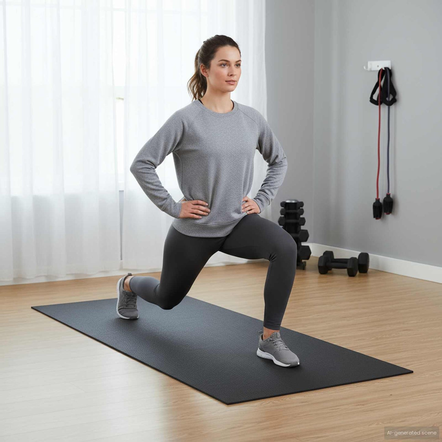 Sport Schutzmatte Schwarz 180 x 75 x 0,6 cm Hochdichtes PVC