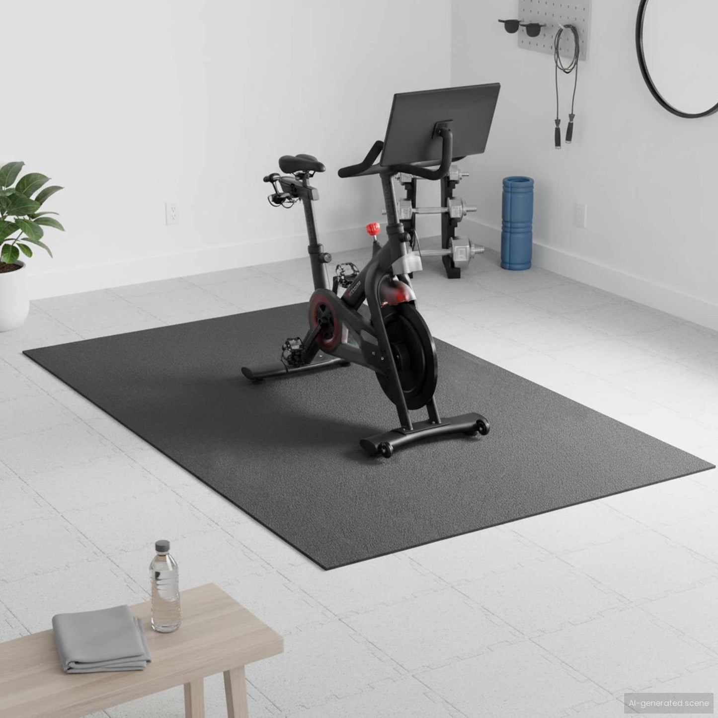 Sport Schutzmatte Schwarz 183 x 122 x 0,6 cm Hochdichtes PVC