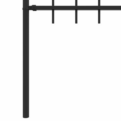 vidaXL Spießzaun Schwarz 200 x 130 cm Pulverbeschichteter Stahl