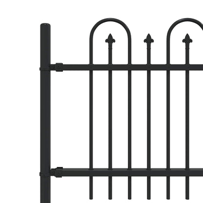 vidaXL Clôture de jardin décorative noire 200 x 130 cm en acier thermolaqué
