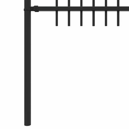 vidaXL Clôture de jardin décorative noire 200 x 130 cm en acier thermolaqué