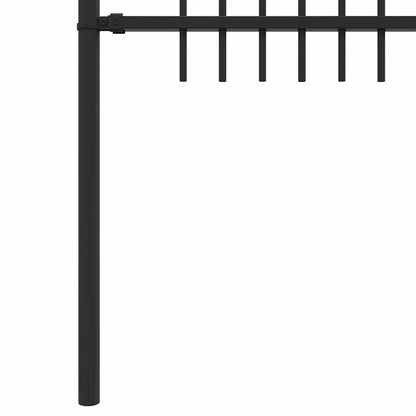 vidaXL Clôture de jardin décorative noire 200 x 130 cm en acier revêtu par poudre