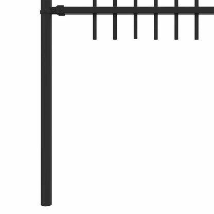 vidaXL Spitzenbogenzaun Schwarz 200 x 130 cm Pulverbeschichteter Stahl