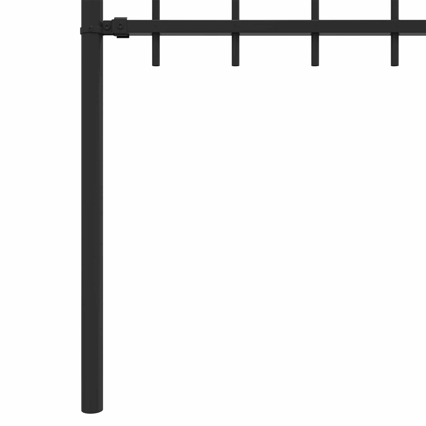 vidaXL Ringzaun Schwarz 200 x 130 cm Pulverbeschichteter Stahl