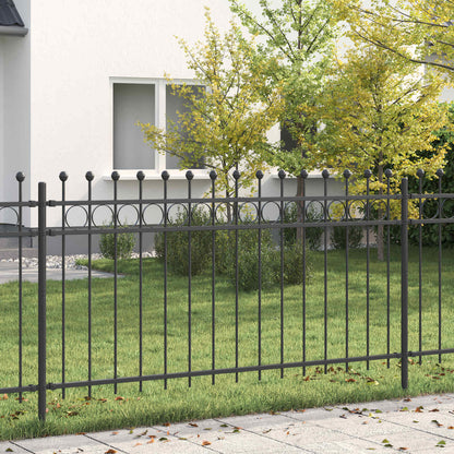 vidaXL Ringzaun Schwarz 200 x 150 cm Pulverbeschichteter Stahl