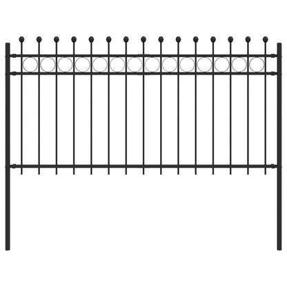 vidaXL Ringzaun Schwarz 200 x 150 cm Pulverbeschichteter Stahl