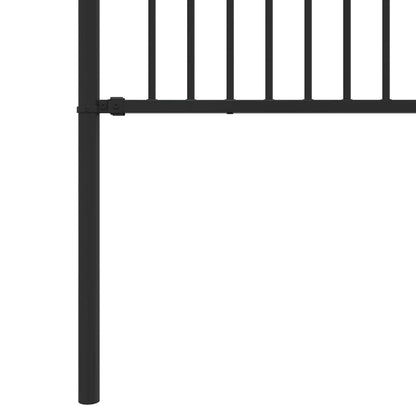 vidaXL Spitzenzaun Schwarz 200 x 166 cm Pulverbeschichteter Stahl