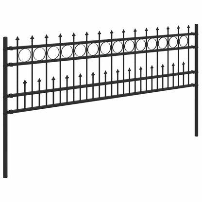 vidaXL Spike-Ringzaun Schwarz 200 x 130 cm Pulverbeschichteter Stahl