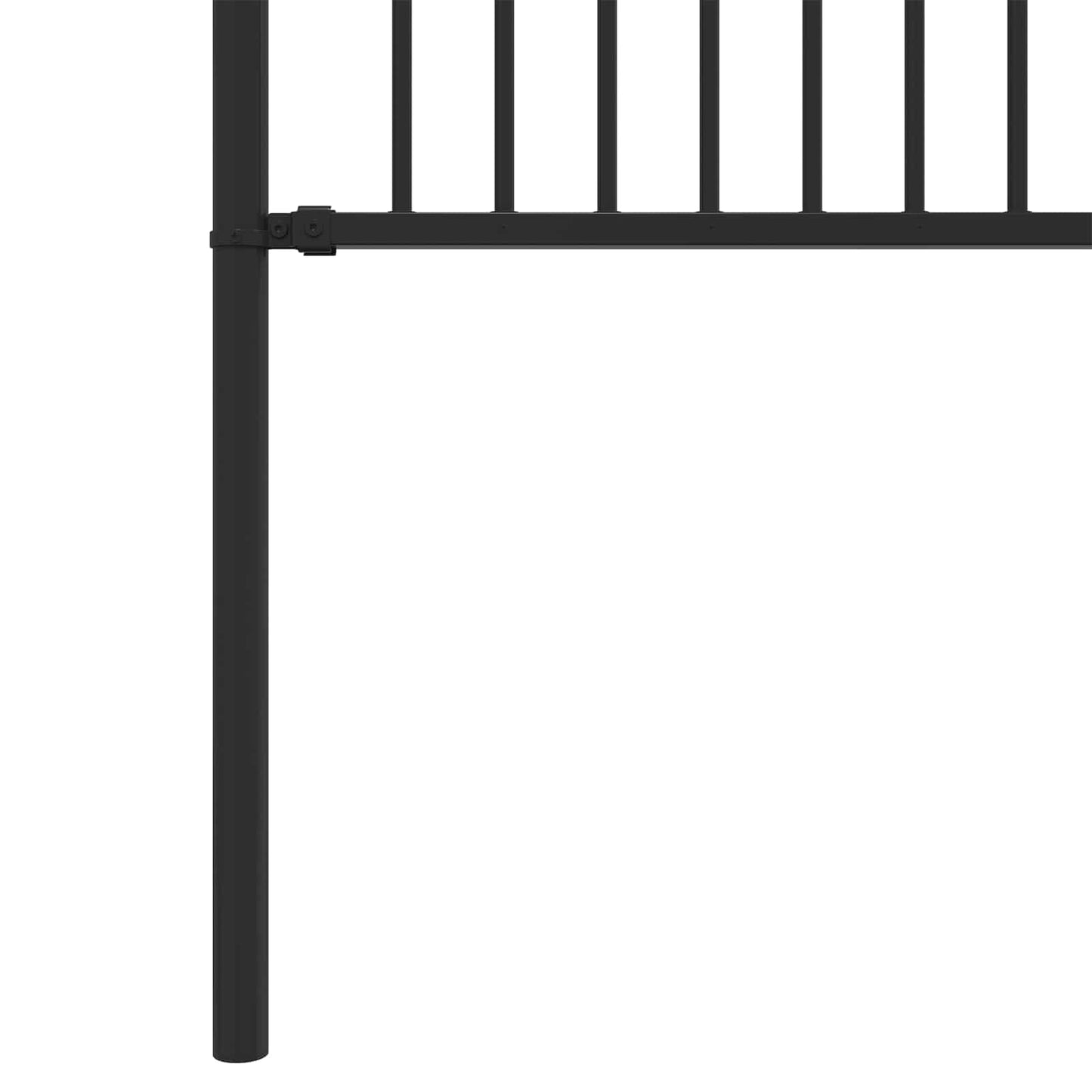 vidaXL Spike-Ringzaun Schwarz 200 x 200 cm Pulverbeschichteter Stahl