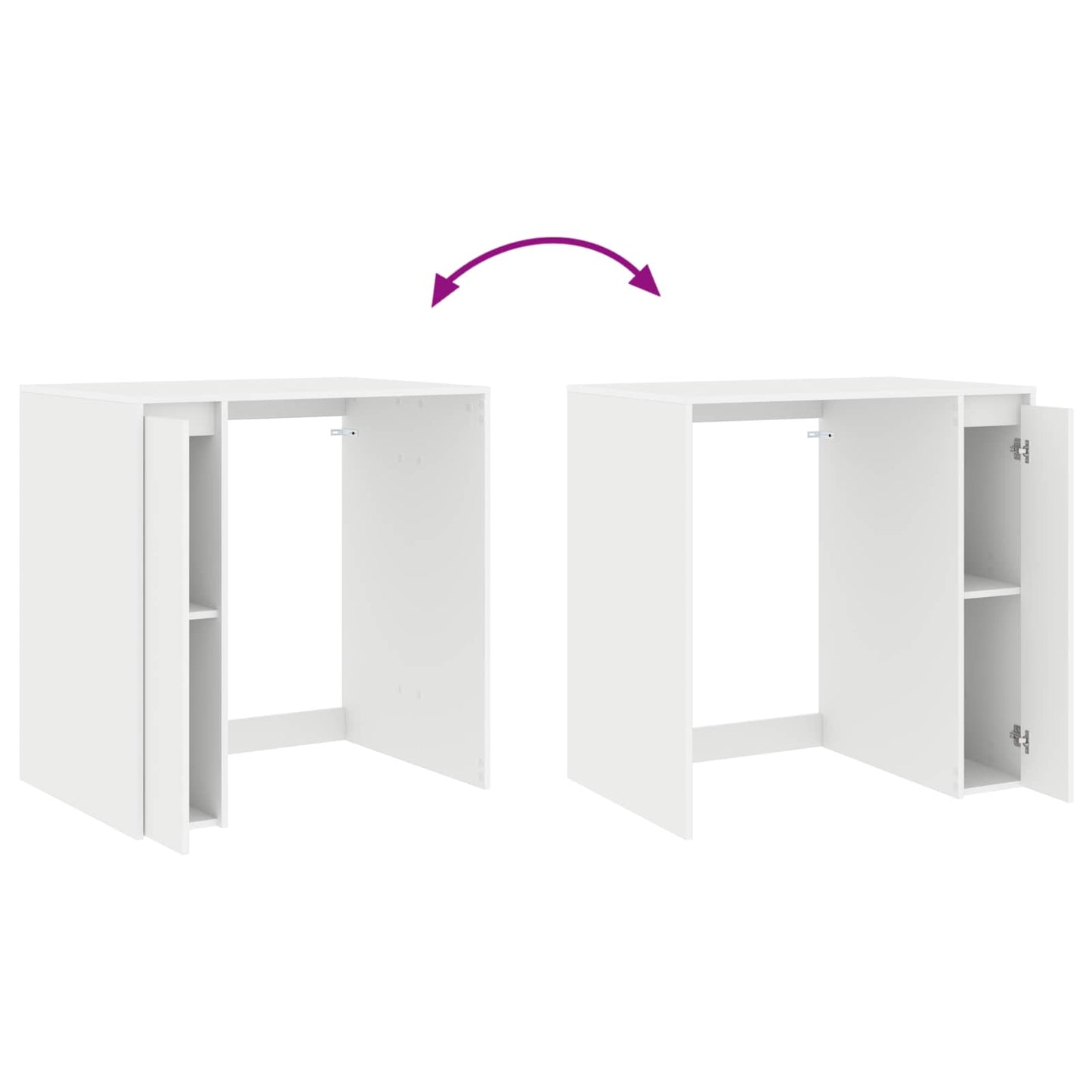 vidaXL Waschmaschinen-Schrank Weiß 87 x 60 x 89 cm Holzwerkstoff