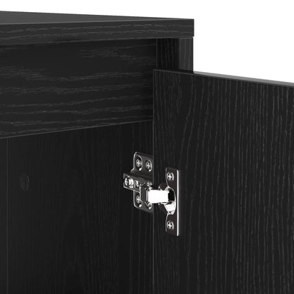 vidaXL Waschmaschinen-Schrank Schwarz Eichen-Optik 87 x 60 x 89 cm