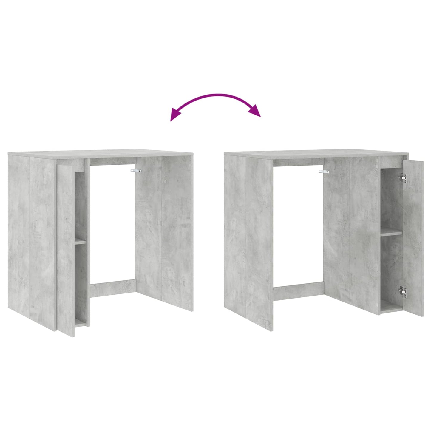Waschmaschinen-Schrank Beton 87 x 60 x 89 cm Holzwerkstoff