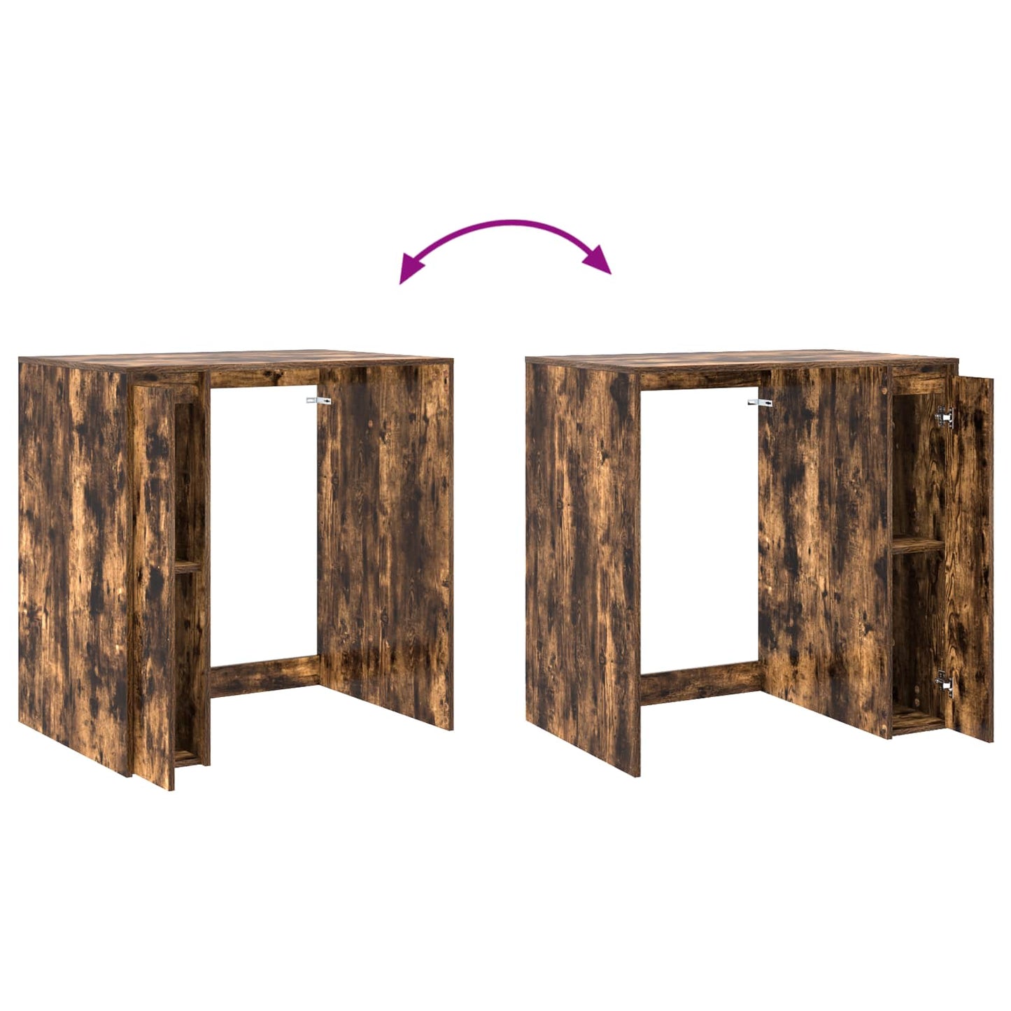 vidaXL Waschmaschinen-Schrank Geräucherte Eiche 87 x 60 x 89 cm