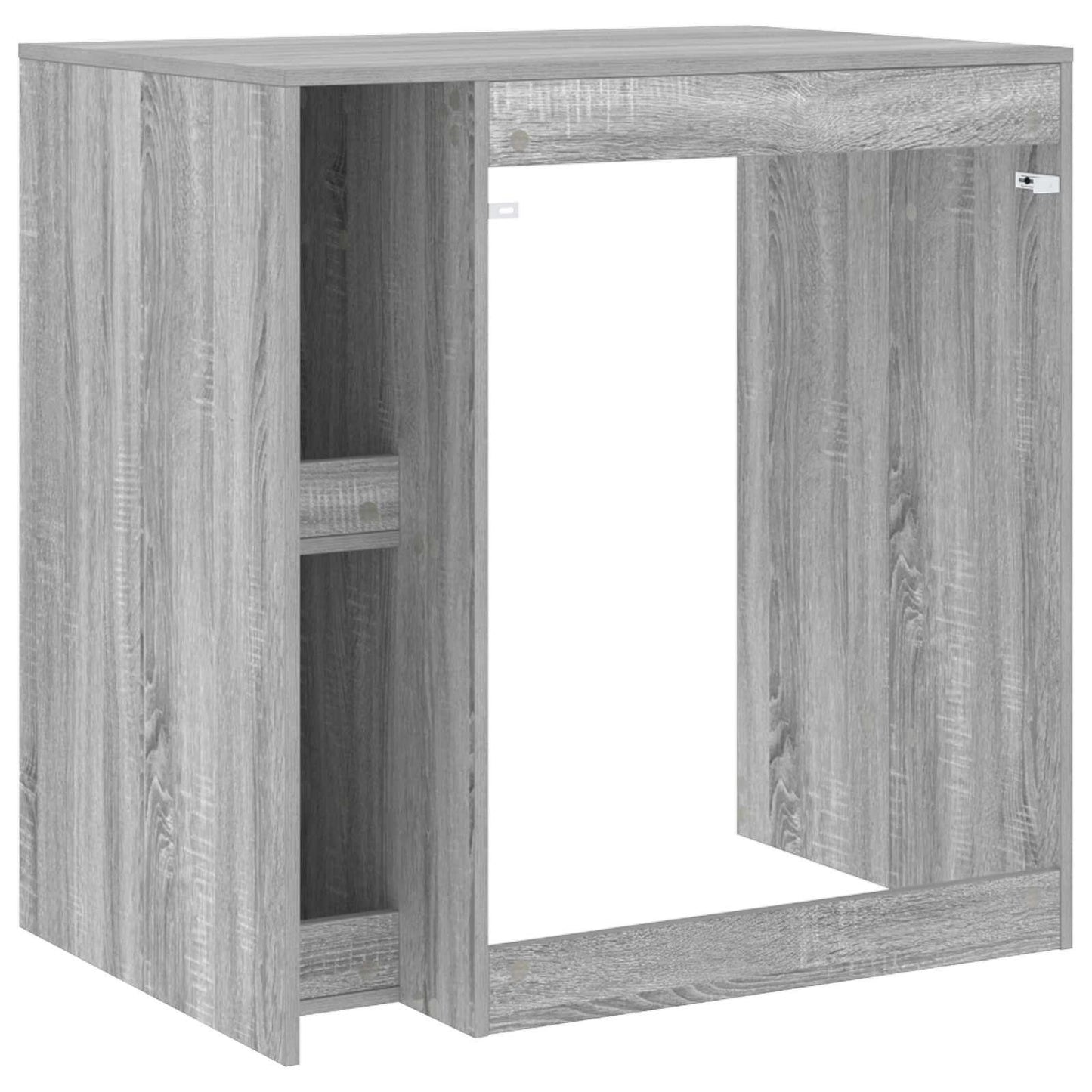 vidaXL Waschmaschinen-Schrank mit Tür Graues Sonoma 87 x 60 x 89 cm