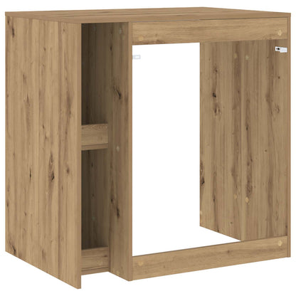 vidaXL Waschmaschinen-Schrank mit Tür Artisan-Eiche 87 x 60 x 89 cm