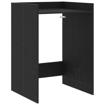 vidaXL Waschmaschinen-Schrank Schwarz Eichen-Optik 67,5 x 62 x 97 cm