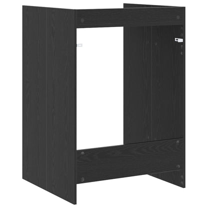 vidaXL Waschmaschinen-Schrank Schwarz Eichen-Optik 67,5 x 62 x 97 cm