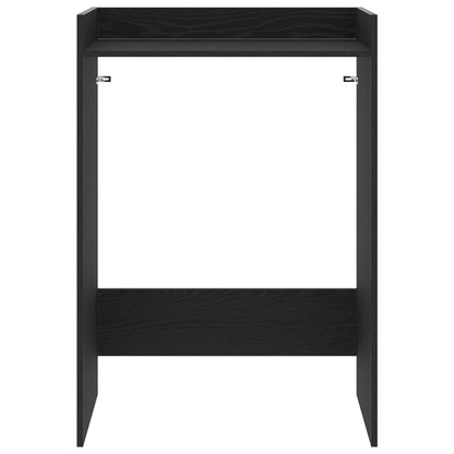 Waschmaschinen-Schrank Schwarz Eichen-Optik 67,5 x 48 x 97 cm