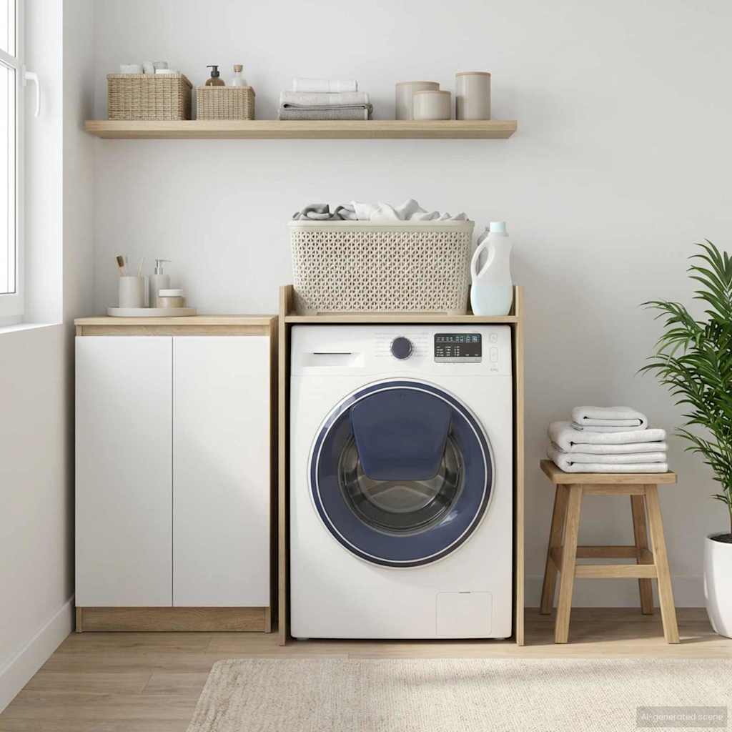 vidaXL Waschmaschinen-Schrank Sonoma 67,5 x 48 x 97 cm Holzwerkstoff