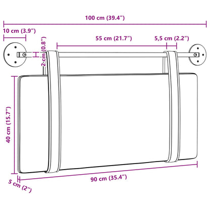 Hängevorderseite Glänzendes Braun 100 x 55 x 5 cm Antikes PU
