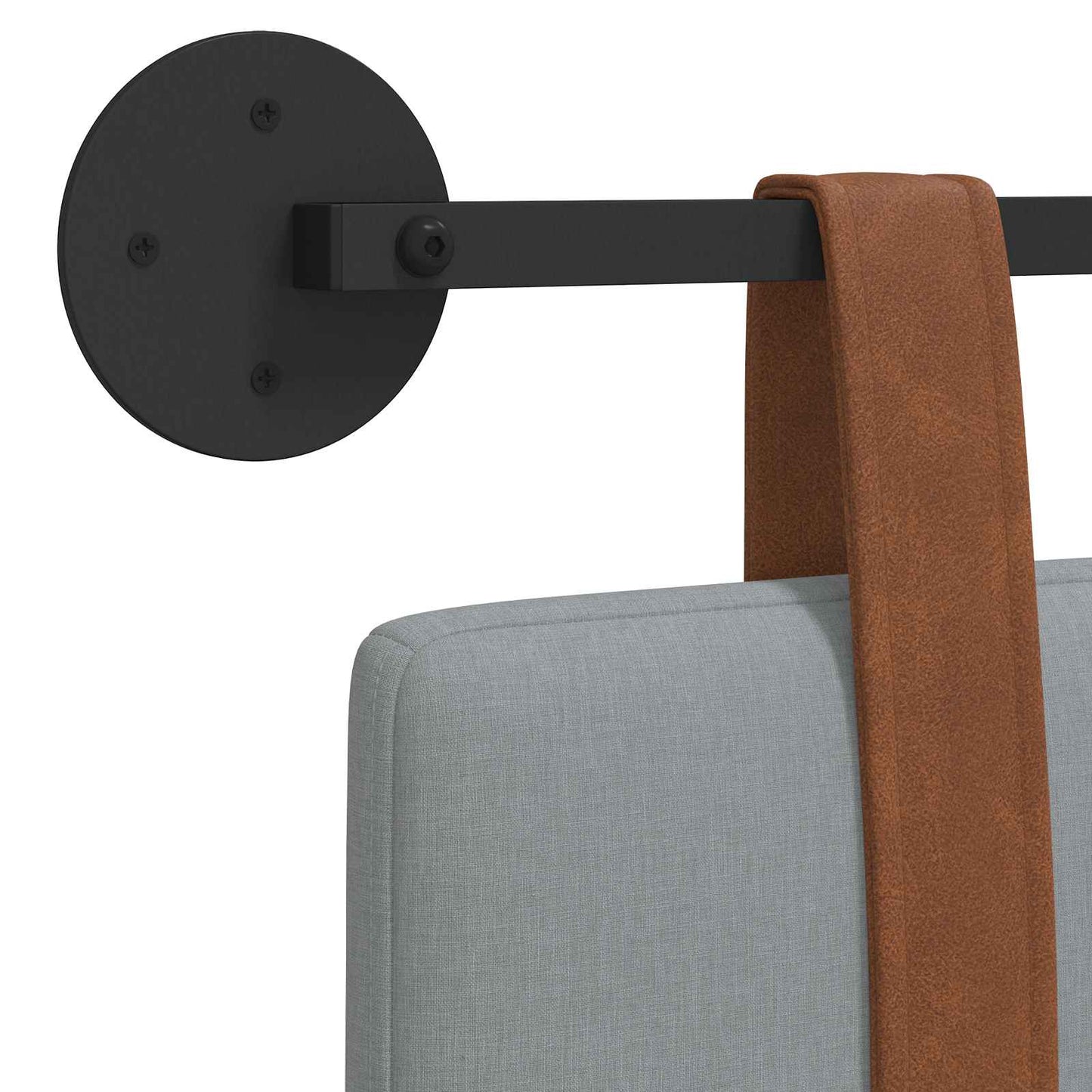 Hängevorderseite Uni Hellgrau 150 x 55 x 5 cm Antikes PU