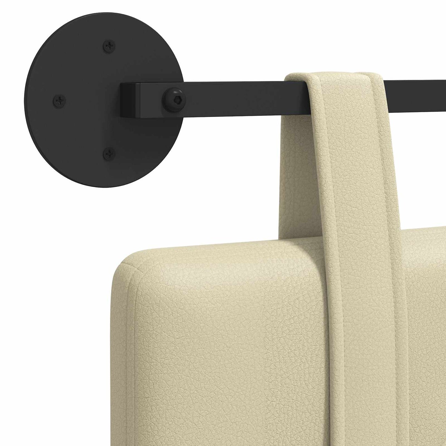 Hängevorderseite Wandmontiert Creme 210 x 55 x 5 cm Kunstleder