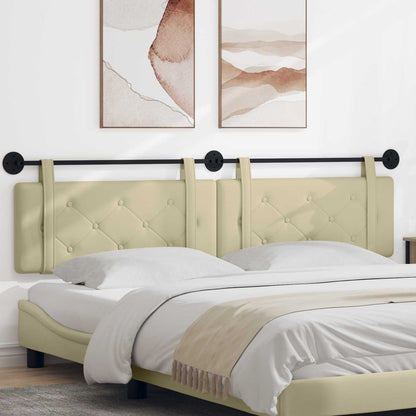 Hängevorderseite Wandmontiert Creme 210 x 55 x 5 cm Kunstleder