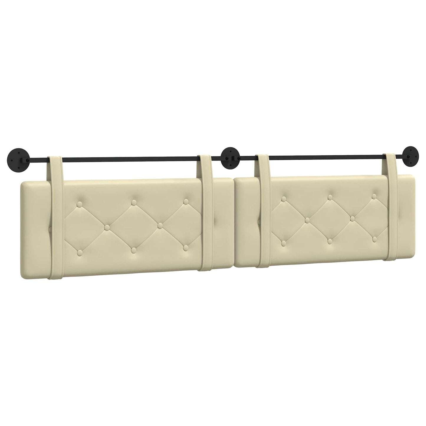 Hängevorderseite Wandmontiert Creme 210 x 55 x 5 cm Kunstleder