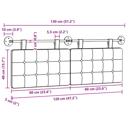 Hängevorderseite Wandmontiert Rosa 130 x 55 x 5 cm Stoff