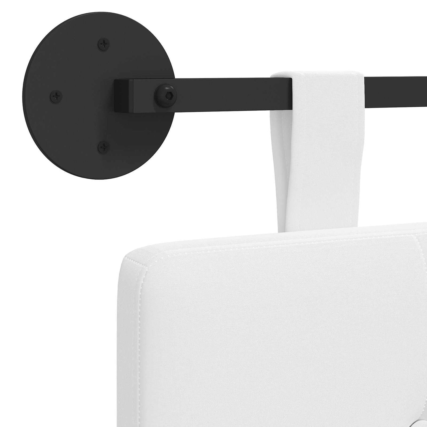 Hängevorderseite Wandmontiert Weiß 210 x 55 x 5 cm Stoff