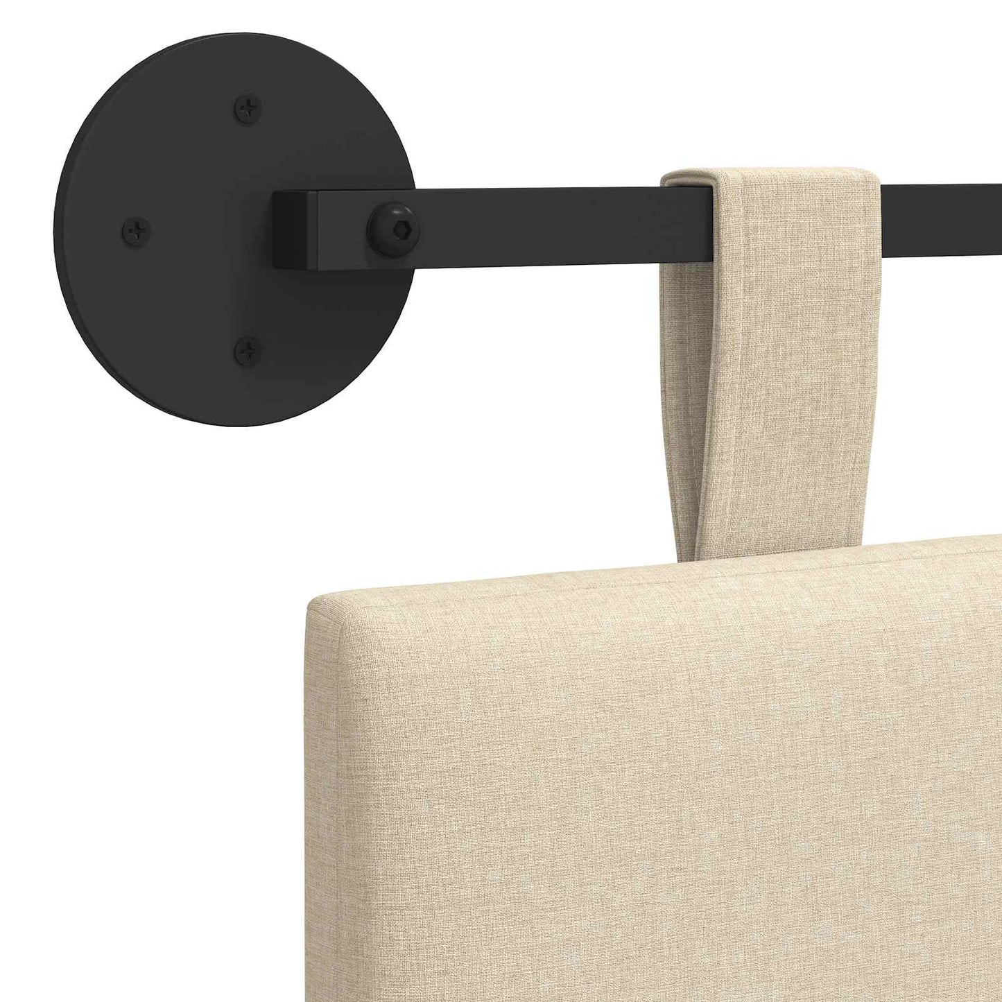 Hängevorderseite Wandmontiert Creme 100 x 55 x 5 cm Stoff