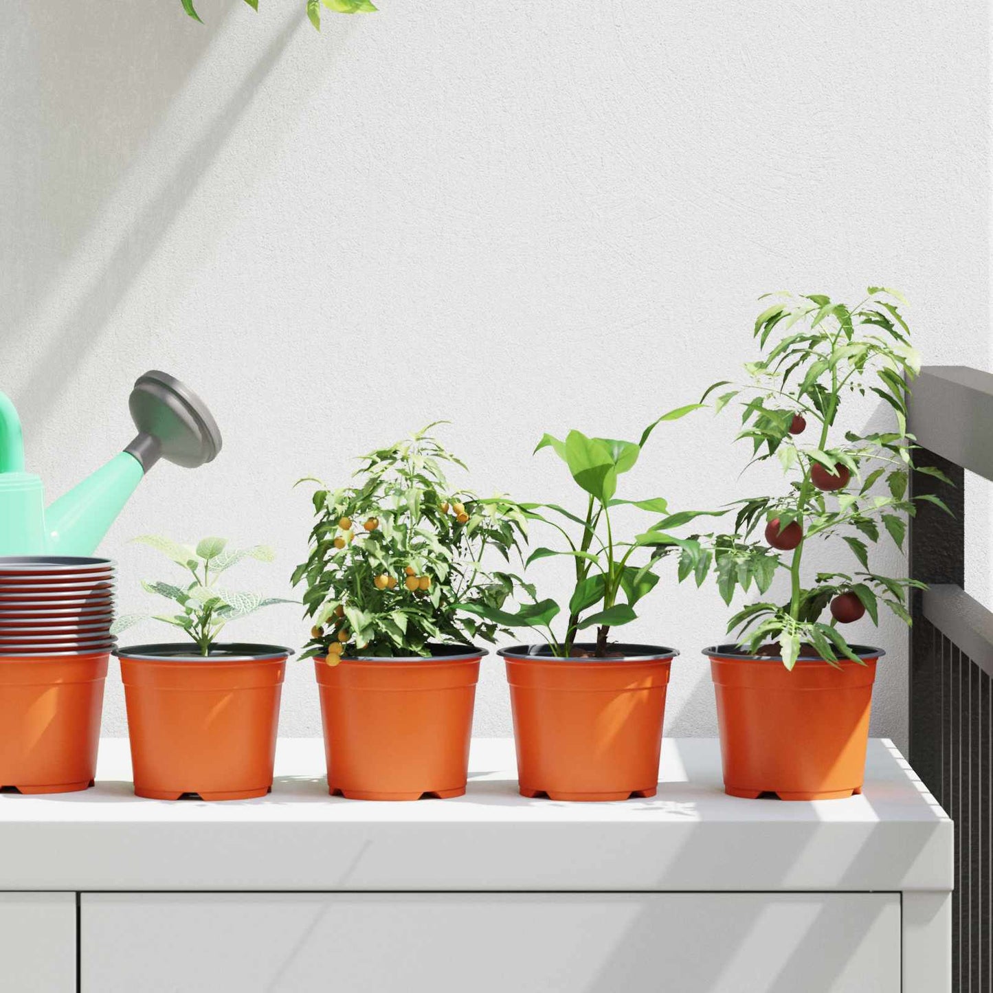 vidaXL Blumentopf 100 pcs Terrakotta Ø 15 x 12,5 cm Kunststoff
