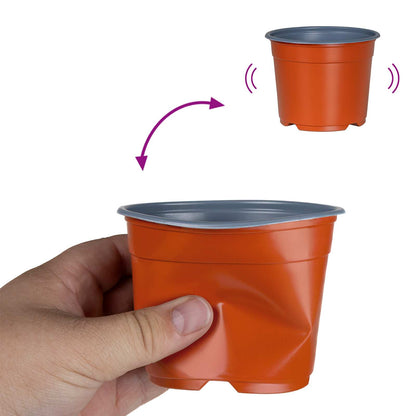 vidaXL Blumentopf 100 pcs Terrakotta Ø 15 x 12,5 cm Kunststoff