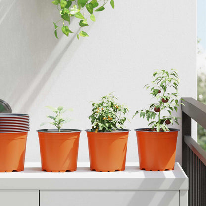 vidaXL Blumentopf 100 pcs Terrakotta Ø 15 x 13 cm Kunststoff