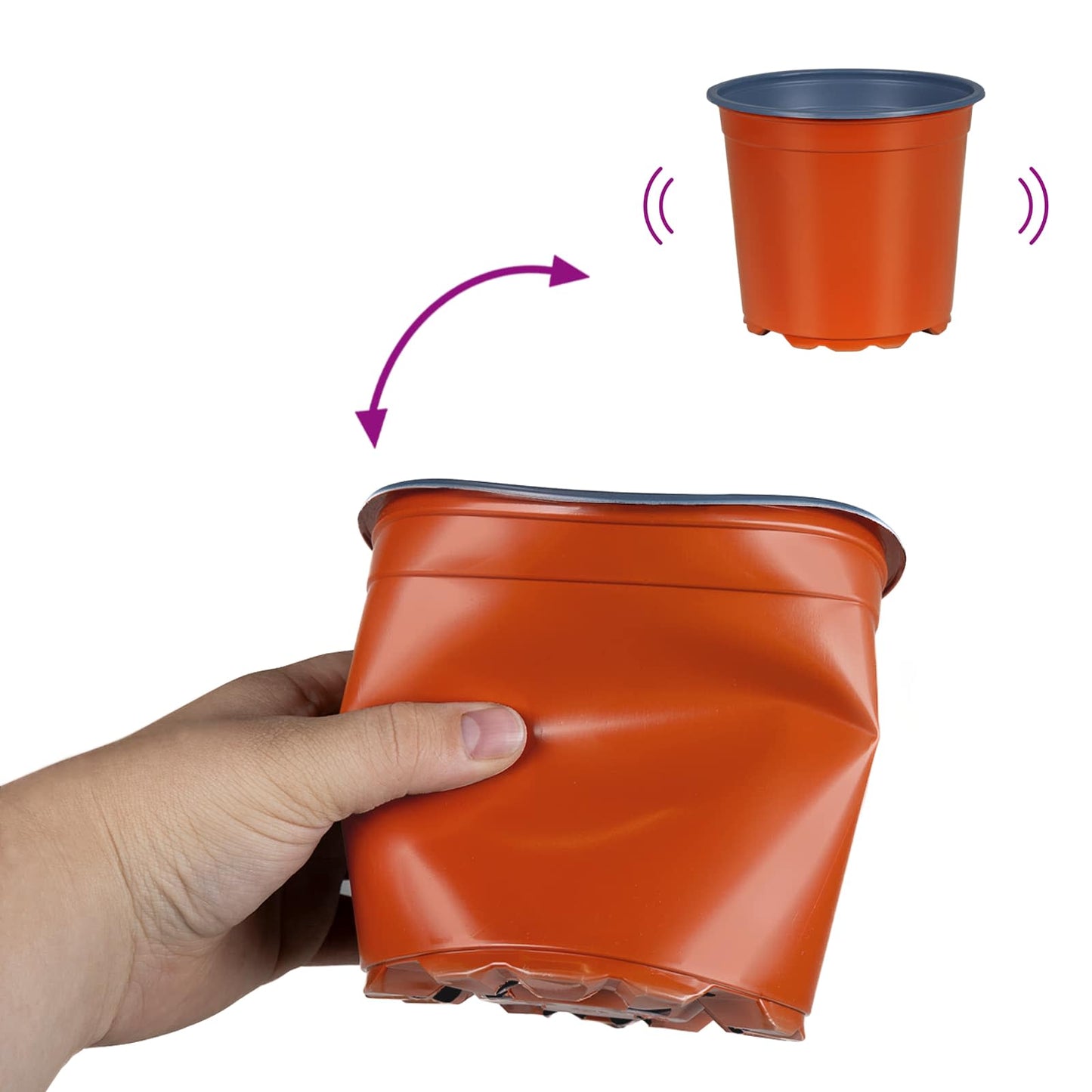 vidaXL Blumentopf 100 pcs Terrakotta Ø 15 x 13 cm Kunststoff