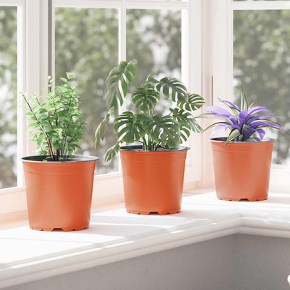 vidaXL Blumentopf 200 pcs Terrakotta Ø 15 x 13 cm Kunststoff