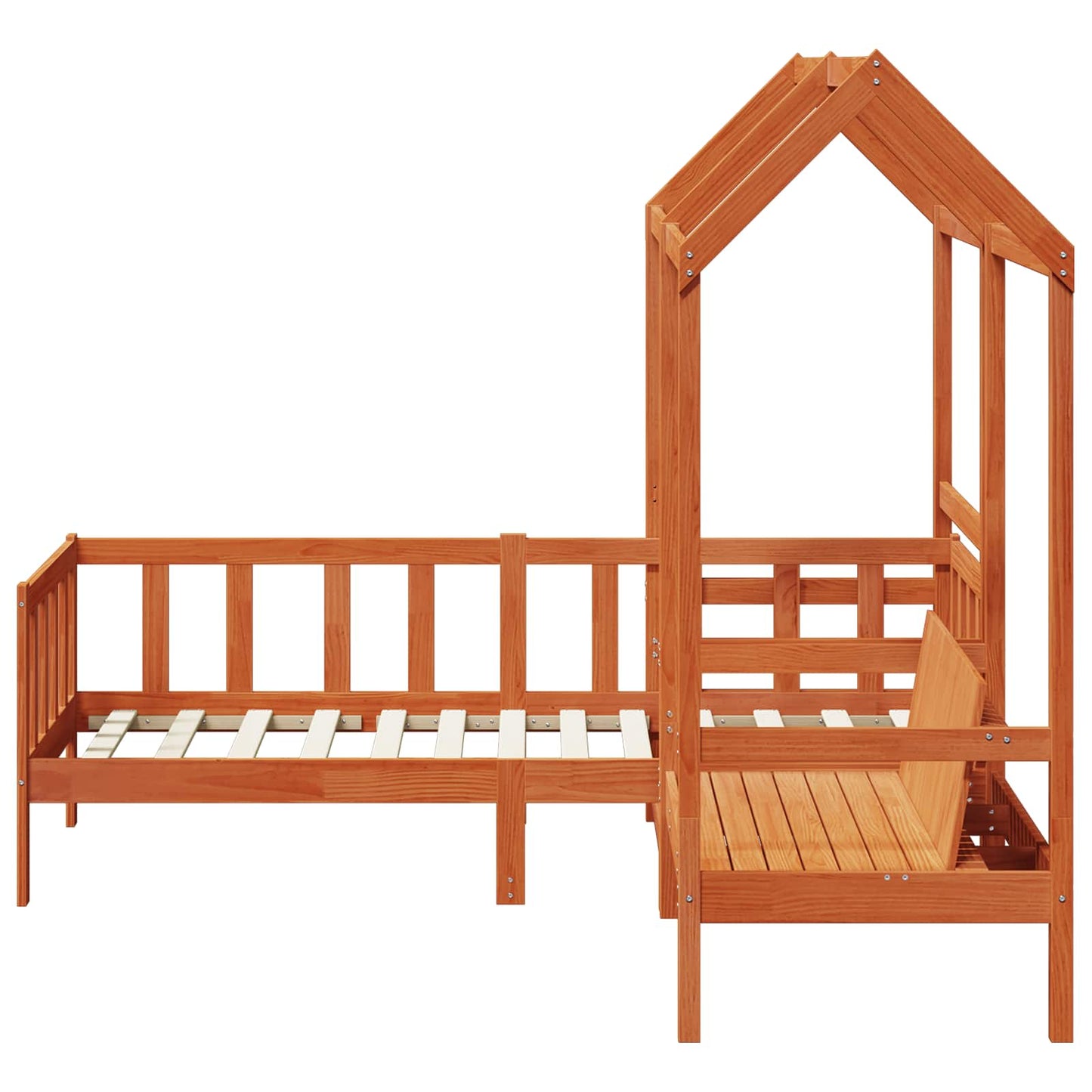 vidaXL Tagesbett Set 3 pcs Wachsbraun Massives Kiefernholz