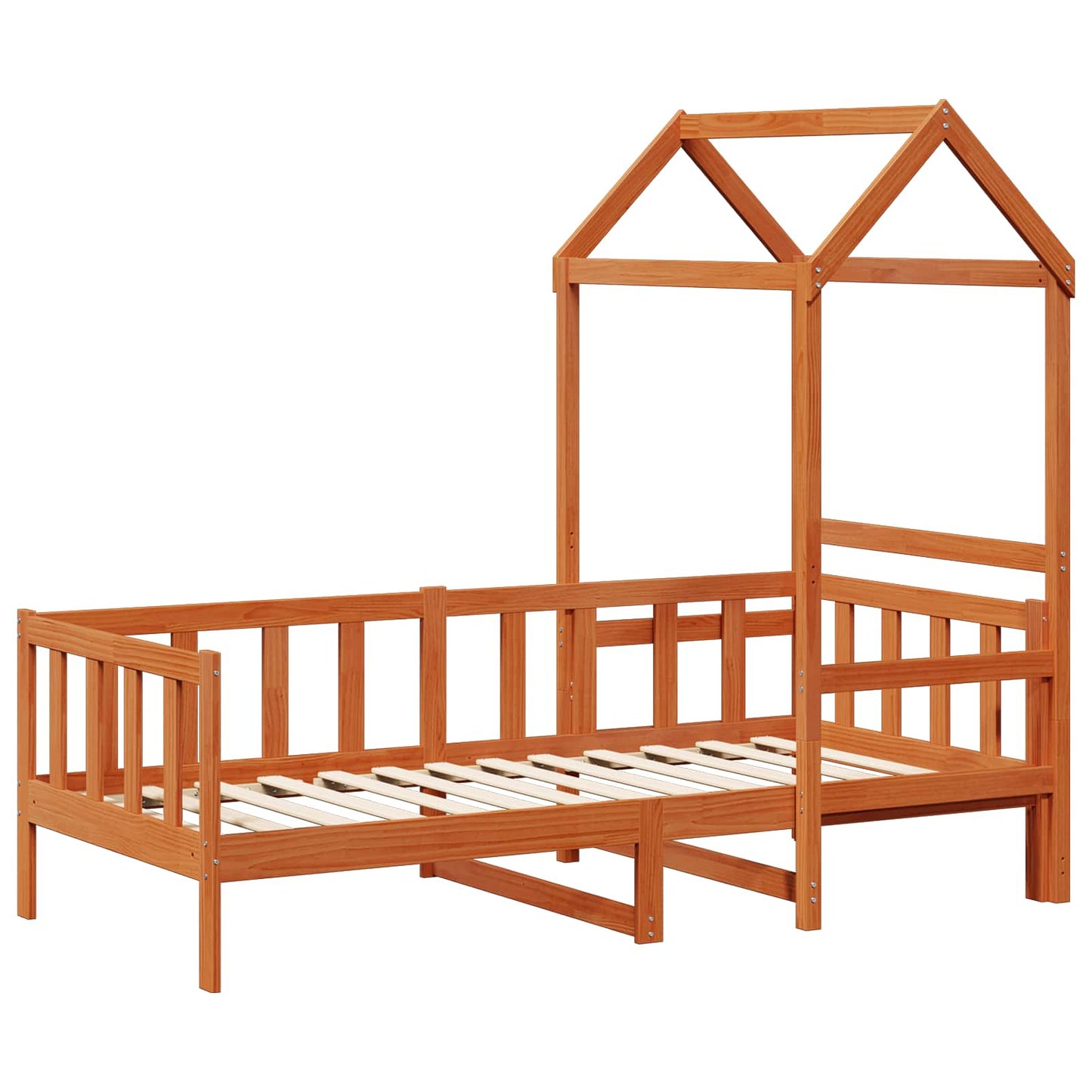 Tagesbett Set 2 pcs Wachsbraun Massives Kiefernholz